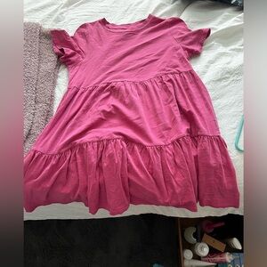 Ruffle T shirt dress